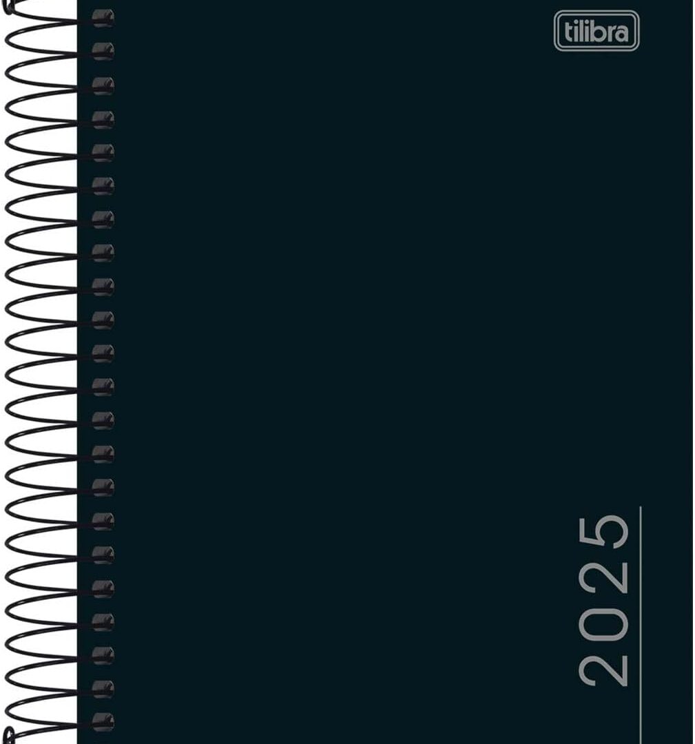 Agenda 2025 Pepper Preta Tilibra Espiral Diária