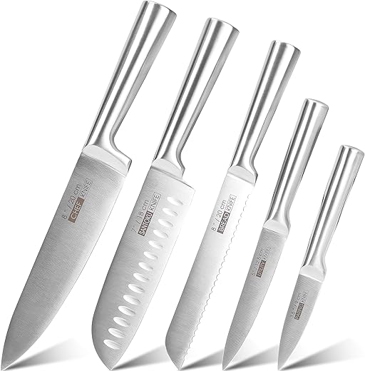 Aço inoxidável Conjunto de 5 Peças, Jogo de Facas, Faca, Facas, Conjunto de Facas