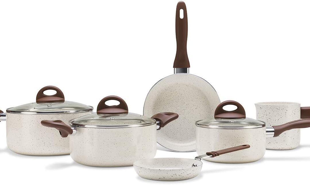 Brinox - Jogo de Panelas Antiaderente Ceramic Life 6 Peças Smart Plus - Vanilla