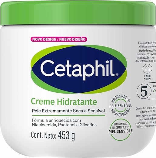 Creme Hidratante Corporal para Pele Seca e Sensível Cetaphil 453g - Hidratação 48h