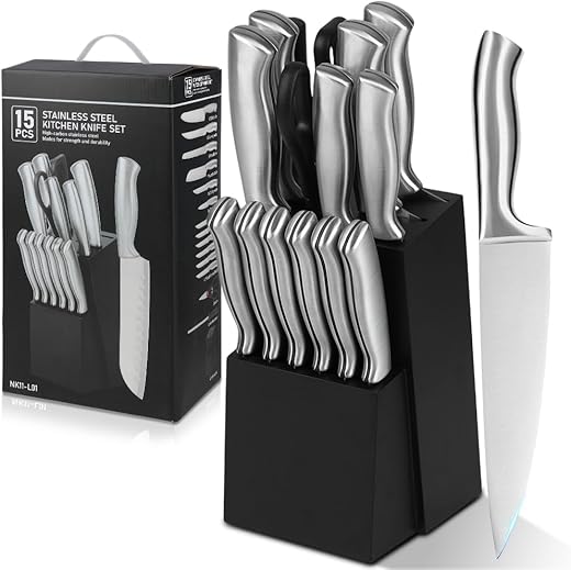 Jogo de Facas 15 Peças, Faca, Facas, Facas de Cozinha, Conjunto de Facas, Jogo de Faca,