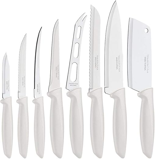 Jogo de Facas, Plenus com Lâminas, Tramontina, Bege