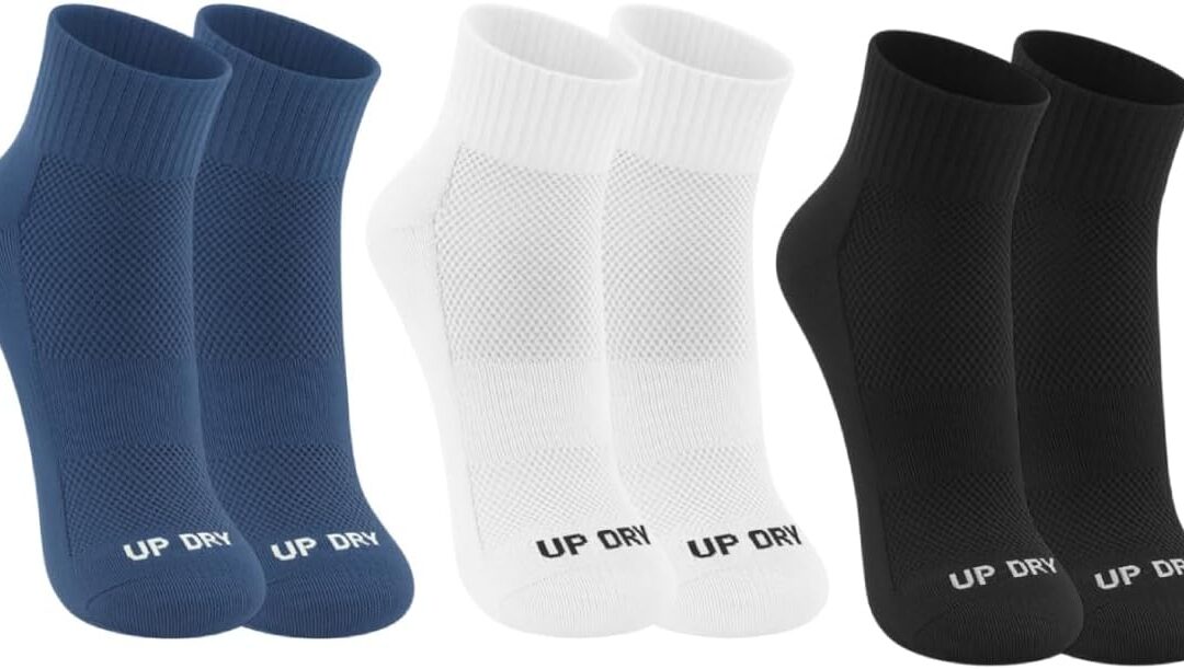 Kit 3 Pares Meia Esportiva Up Dry Anti Bolha Cano Médio Corrida Caminhada Academia