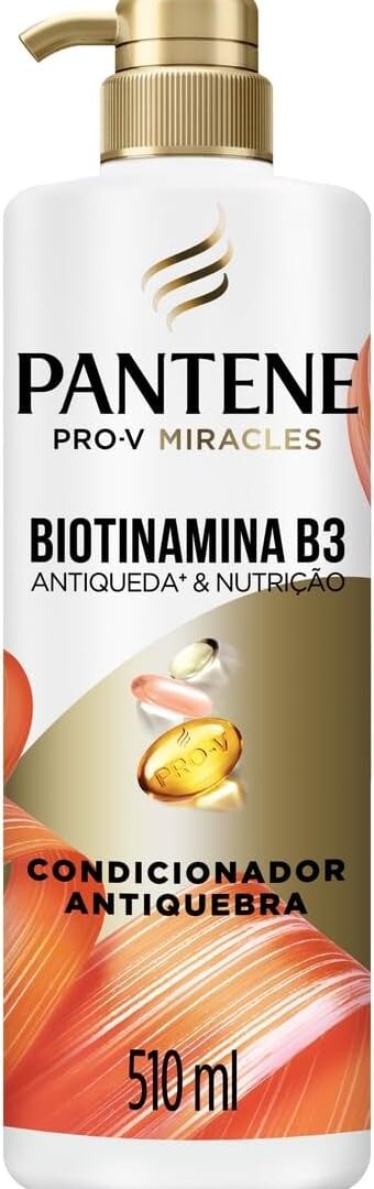 Pantene PRO-V Miracles Condicionador Antiqueda & Nutrição Biotinamina B3 para cabelos com queda 510ml