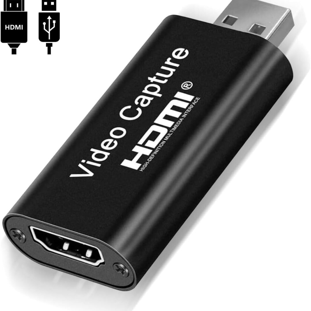 Placa de captura de vídeo HDMI 4K, cartão de captura de vídeo Cam Link, adaptador de captura de áudio HDMI para USB 2.0 dispositivo de captura de gravação para streaming transmissão Conversor
