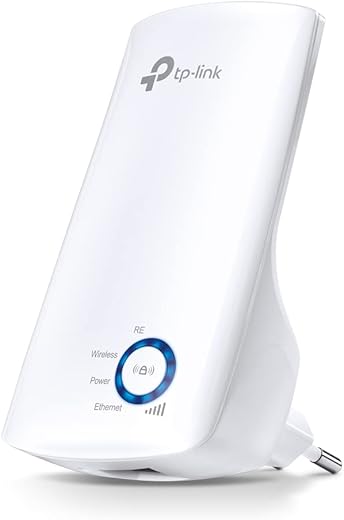 Repetidor de sinal Wi-Fi TP-Link TL-WA850RE Wireless N 300Mbps, compacto, expansor de sinal, adaptador de wireless, App Tether, Controle de Leds, Branco