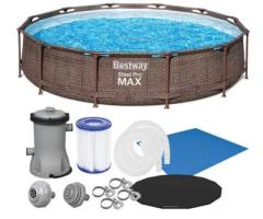 Piscina Estrutural 6.473l Deluxe Completa Acessórios Bestway