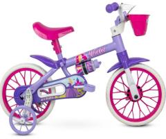 Bicicleta Infantil Menina Nathor Violet Aro 12 C Rodinhas