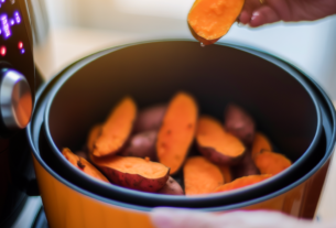 Receita de batata doce na air fryer saudável