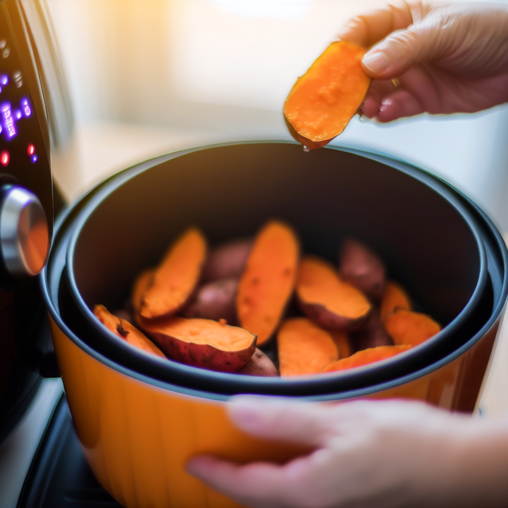 Receita de batata doce na air fryer saudável
