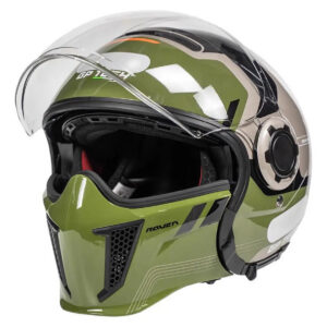 Capacete Gp Tech Zoom Queixo Removível Aberto Fechado