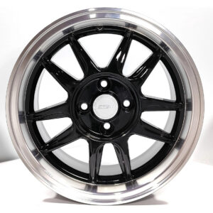 Jogo De Roda Esportiva Esr Lts30 Lts Wheels 15 Tala 7 4x108 Preto Com Borda Diamantada Esr Et 35 Ford Eco, Ka, Fiesta